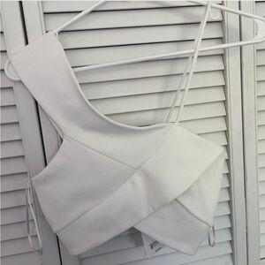 White Zara crop top